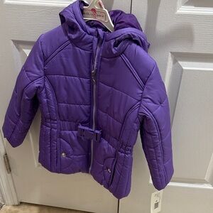 Rothschild Vibrant Purple Kids Puffer Coat with Belt